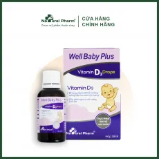 Well baby plus (Vitamin D3 Drop) giúp giảm nguy cơ còi xương, hấp thụ canxi
